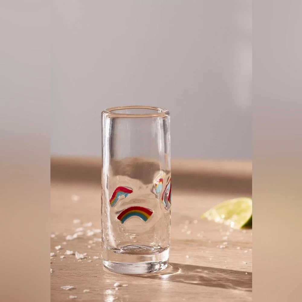 Anthropologie ICON SHOT GLASS Style No. 86126489 RAINBOW